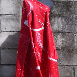 Kain/Bahan Batik Abstrak Motif Ciprat (Merah SP) Handmade