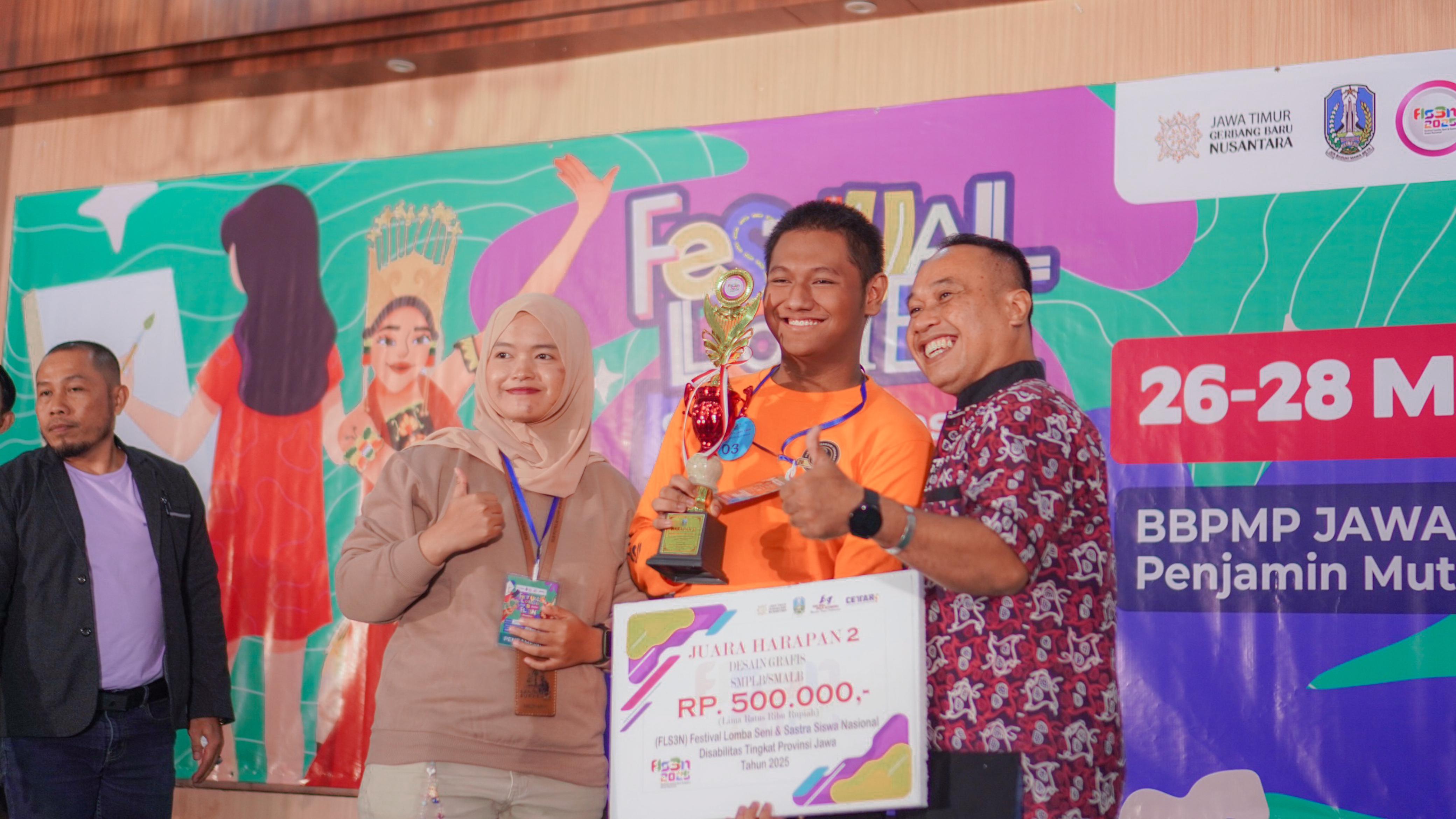 Kabar Membanggakan dari SLB Putra Mandiri Surabaya: Satria Bima Chusuma P. Raih Juara Harapan 2 Desain Grafis di FLS3N Tingkat Provinsi Jawa Timur